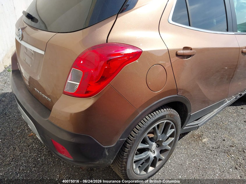 Vin: kl4cj1sm4gb576022, lot: 30095132, buick encore sport touring 20164