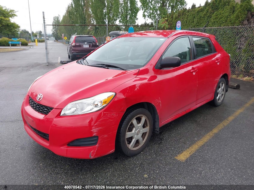 Vin: 2t1ku4eexbc581864, lot: 30095170, toyota corolla matrix 20112