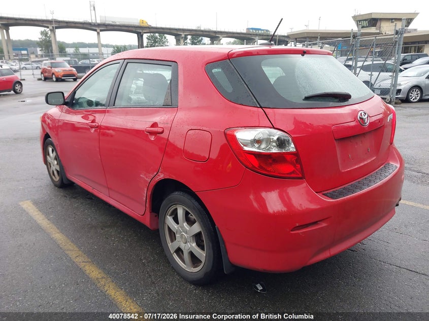 Vin: 2t1ku4eexbc581864, lot: 30095170, toyota corolla matrix 20113
