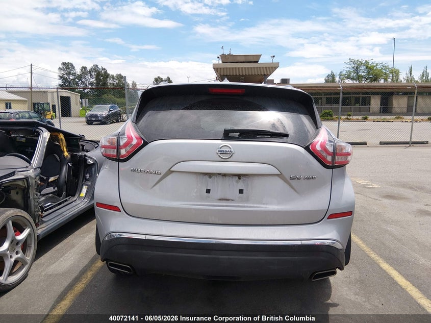 2015 Nissan Murano S/Sl/Sv/Platinum VIN: 5N1AZ2MH7FN277709 Lot: 40072141