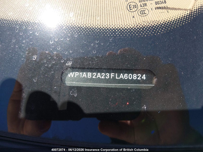 2015 Porsche Cayenne S VIN: WP1AB2A23FLA60824 Lot: 40072874