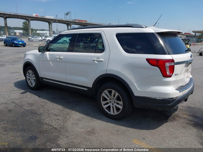 Vin: 1fm5k8d89jgc49934, lot: 30095414, ford explorer xlt 20183
