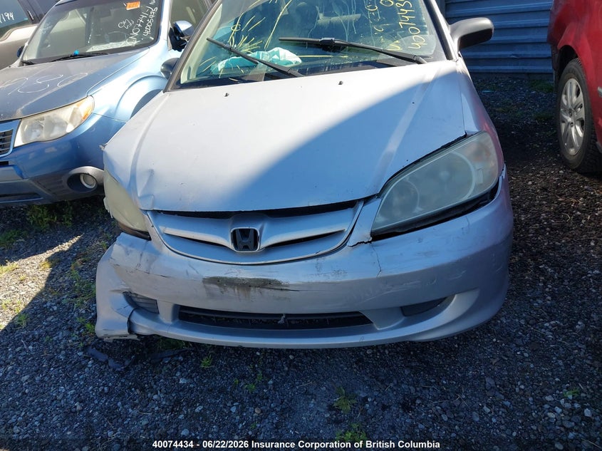 2005 Honda Civic Dx VIN: 2HGES16115H007386 Lot: 40074434
