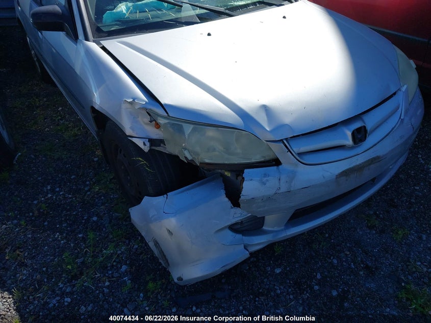 2005 Honda Civic Dx VIN: 2HGES16115H007386 Lot: 40074434