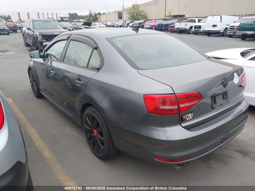 Vin: 3vw2k7aj7fm406122, lot: 30095856, volkswagen jetta s 20153