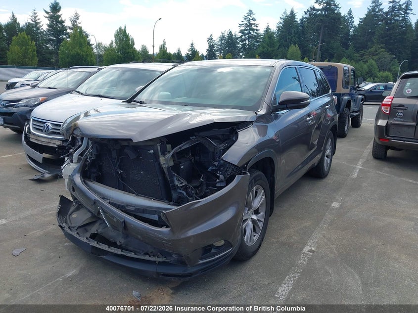 Vin: 5tdbkrfh2es065649, lot: 30095935, toyota highlander le/le plus 20142