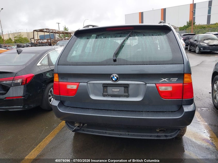 2003 BMW X5 SPORT UTILITY VEHICLE 3.0L I-6 DOHC, VVT, 225HP