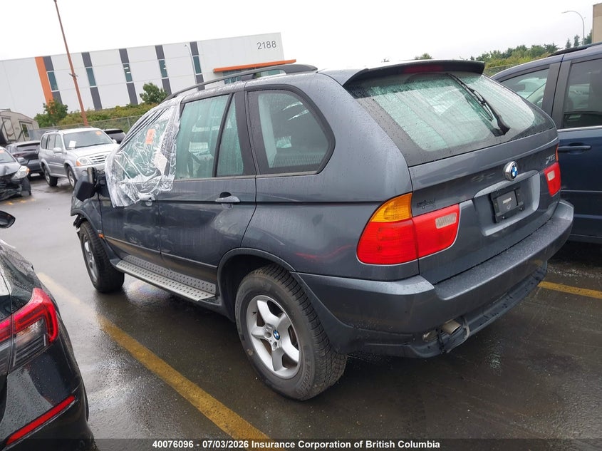 2003 BMW X5 SPORT UTILITY VEHICLE 3.0L I-6 DOHC, VVT, 225HP