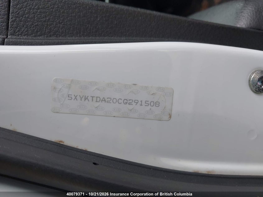 2012 Kia Sorento Lx VIN: 5XYKTDA20CG291508 Lot: 40079371