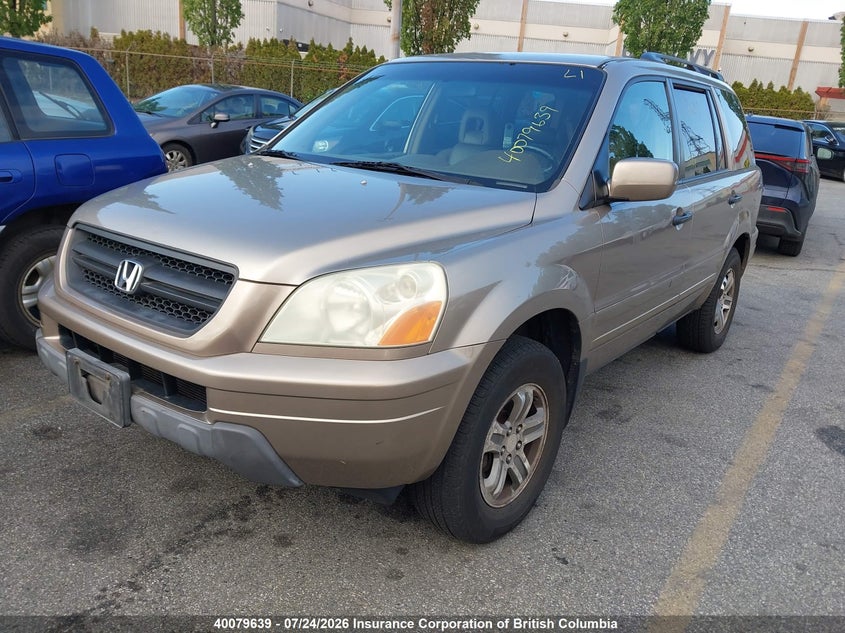 2004 Honda Pilot, Правый бок, IAAI, VIN 2HKYF18654H000259 — фото 2