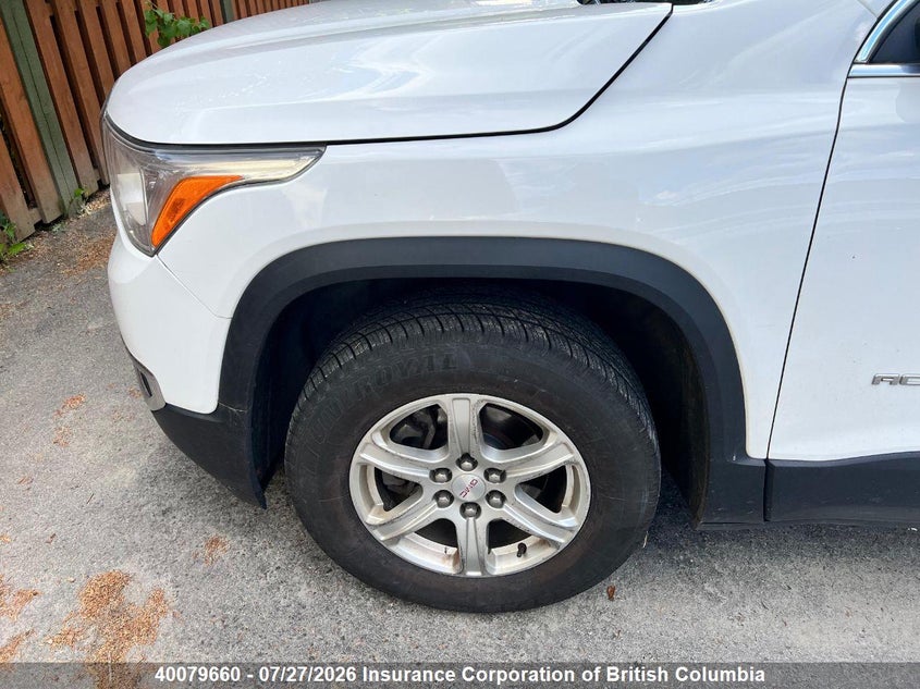 Vin: 1gkknrla8hz308080, lot: 30096552, gmc acadia sle 20172