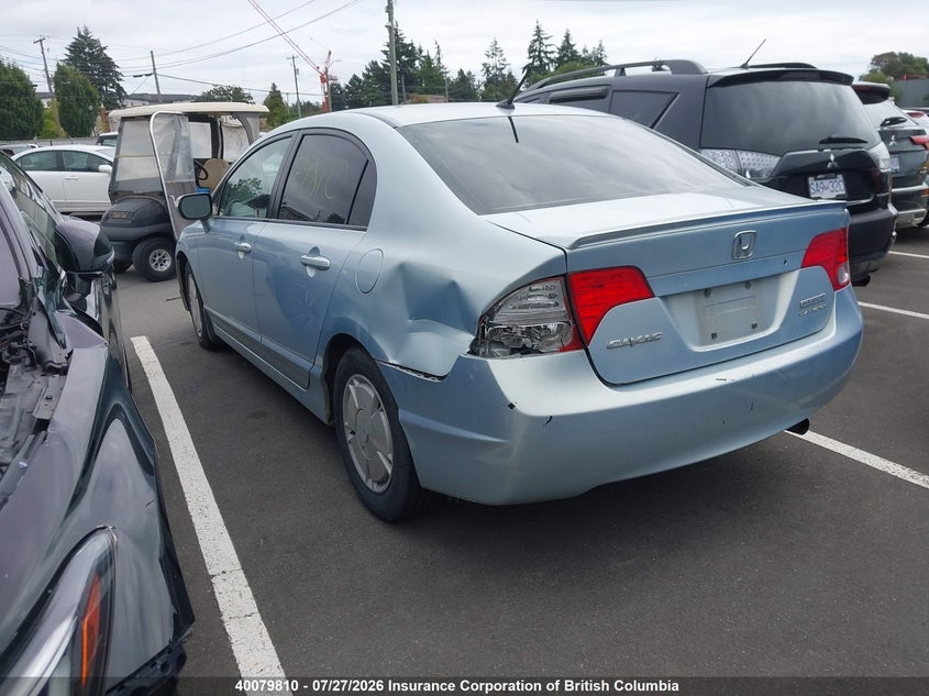 2007 HONDA CIVIC SEDAN 1.3L I4 FI SOHC 8V F