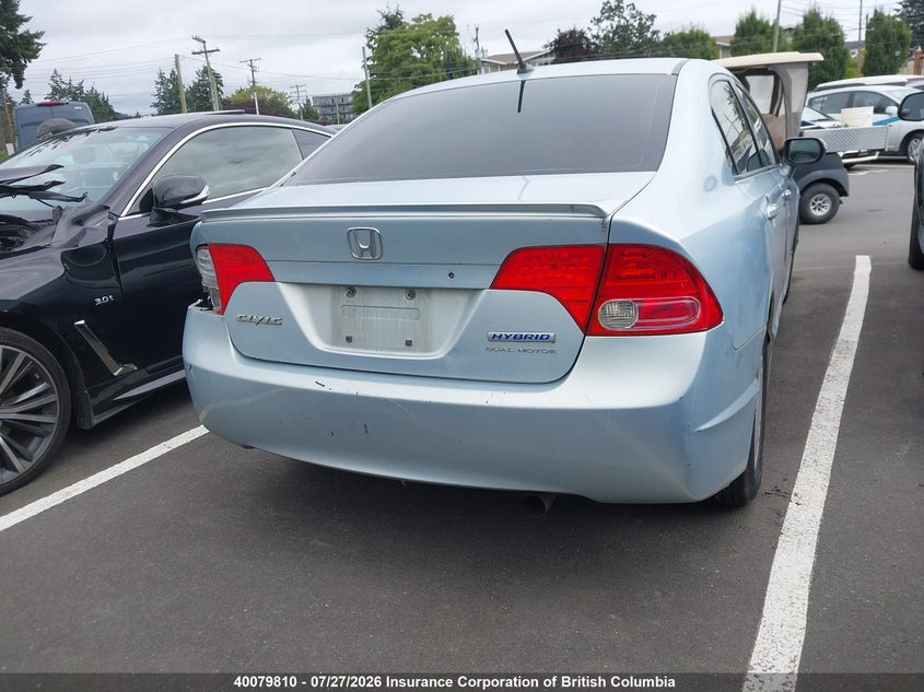 2007 HONDA CIVIC SEDAN 1.3L I4 FI SOHC 8V F