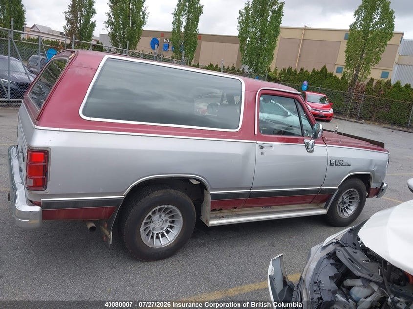 1989 DODGE RAMCHARGER COUPE 5.2L V8 FI OHV F
