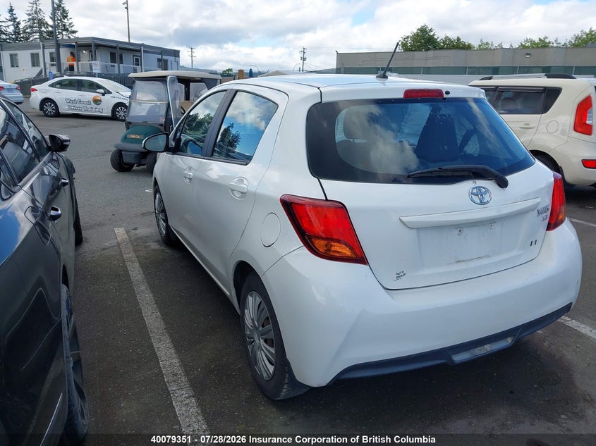 Vin: vnkktud38ga067825, lot: 30097138, toyota yaris l/le/se 20163