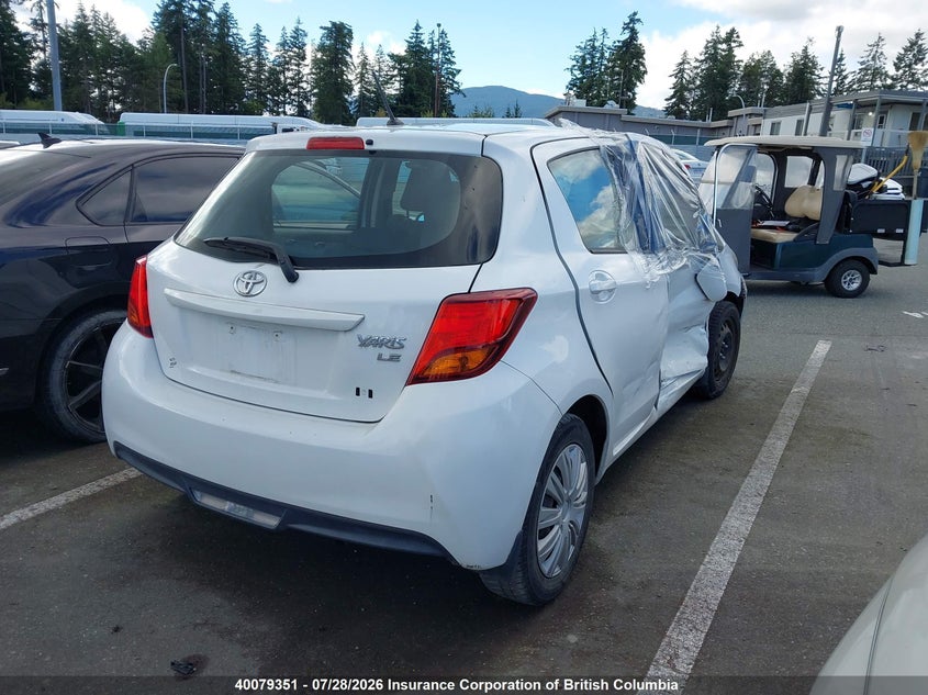 Vin: vnkktud38ga067825, lot: 30097138, toyota yaris l/le/se 20164