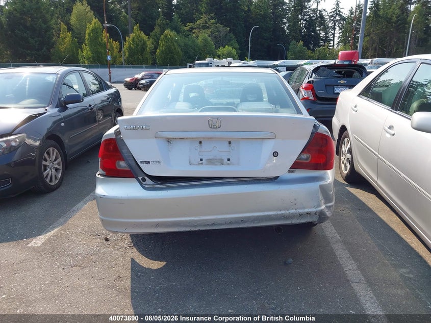 2002 HONDA CIVIC SEDAN 1.7L I-4 VVT, 127HP