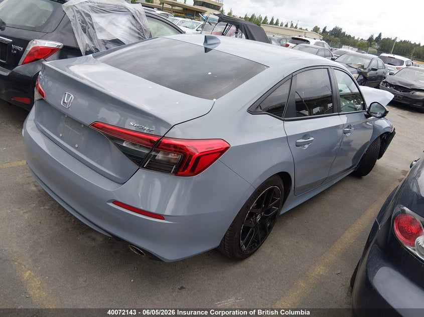 Vin: 2hgfe2f57ph104745, lot: 30097653, honda civic sport 20234