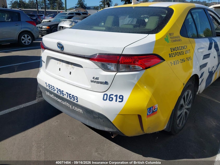 Vin: jtdbcmfe4r3040619, lot: 30097728, toyota corolla hybrid le 20244