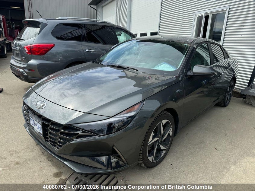 Vin: kmhln4ag0nu332579, lot: 30097887, hyundai elantra ultimate ivt with tech package with two-tone interior 20222