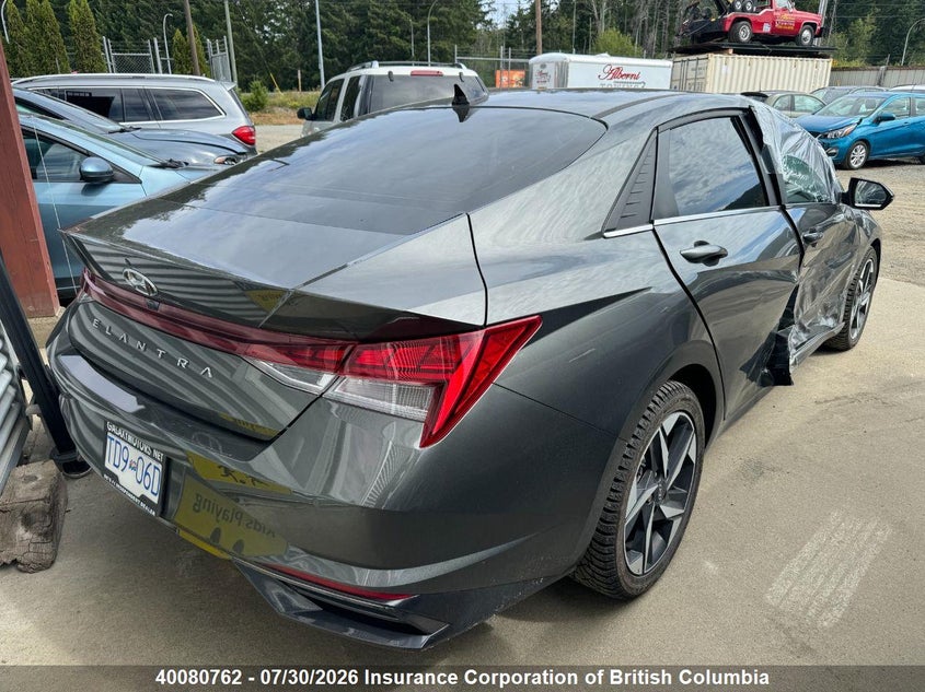 Vin: kmhln4ag0nu332579, lot: 30097887, hyundai elantra ultimate ivt with tech package with two-tone interior 20224