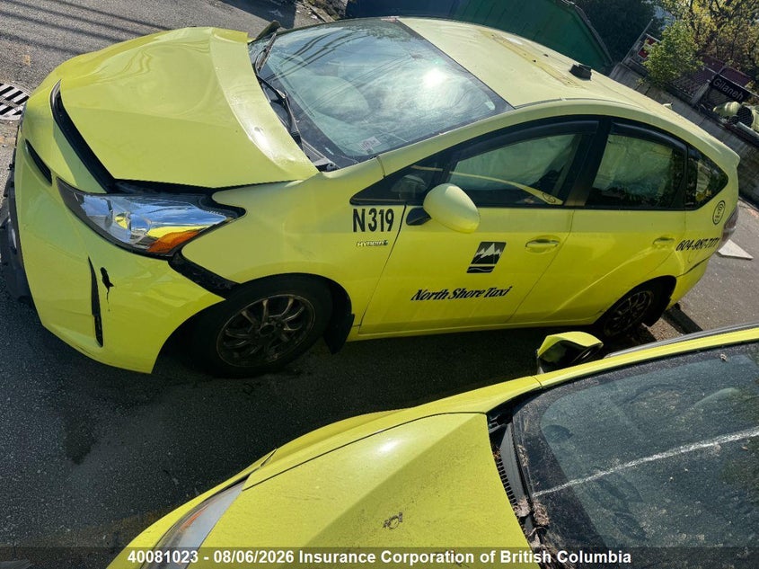 Vin: jtdzn3eu9gj053872, lot: 30098219, toyota prius 20163