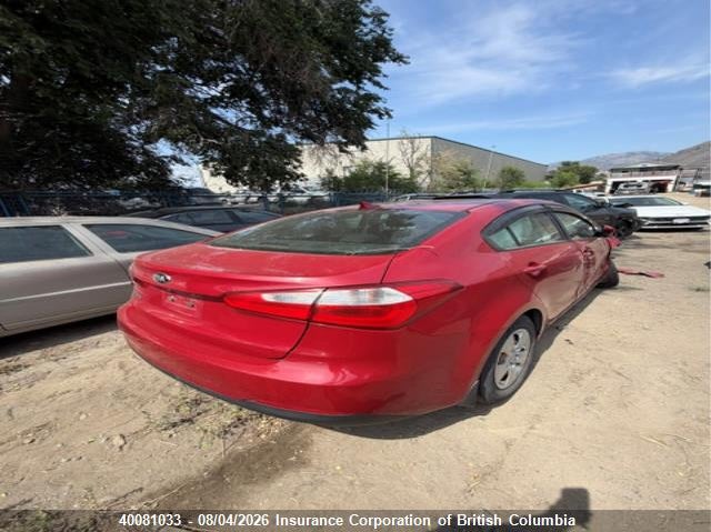 Vin: knafk4a60f5269042, lot: 30098232, kia forte 20153