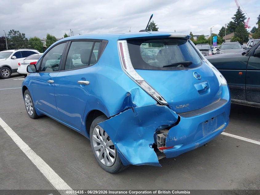 Vin: 1n4az0cp6dc421749, lot: 30098236, nissan leaf s/sv/sl 20133