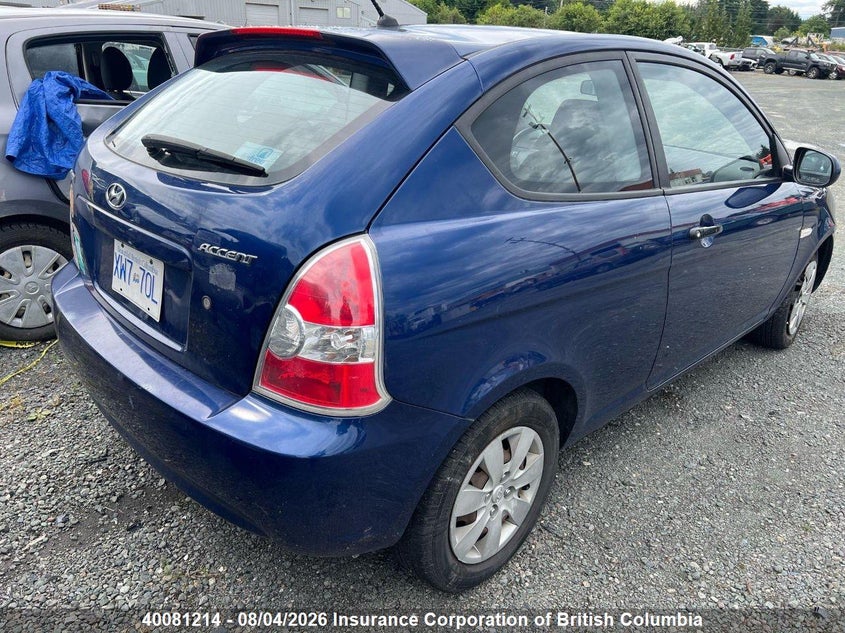 Vin: kmhcn3bc5au167936, lot: 30098447, hyundai accent se 20104