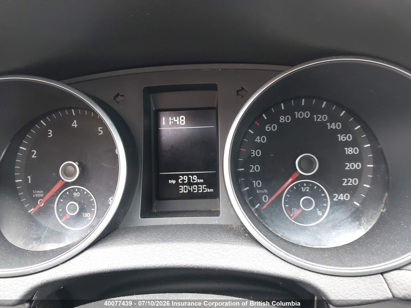 2012 VOLKSWAGEN GOLF HATCHBACK 2.5L I-5 DOHC, VVT, 170HP