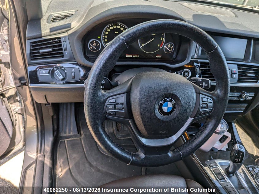 2015 BMW X3 SPORT UTILITY VEHICLE 2.0L I-4 DI, DOHC, VVT, TURBO, 180HP