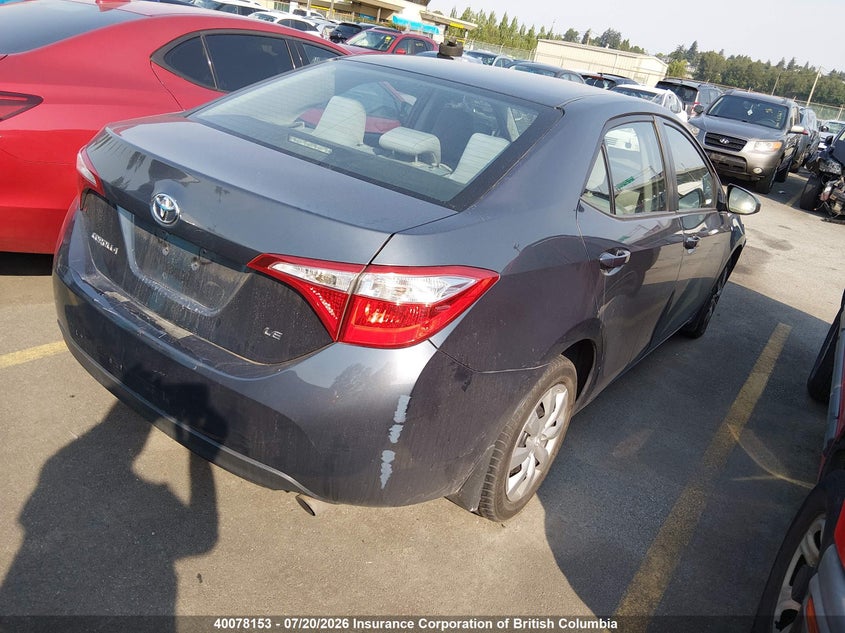2015 TOYOTA COROLLA SEDAN 1.8L I-4 DOHC, VVT, 132HP