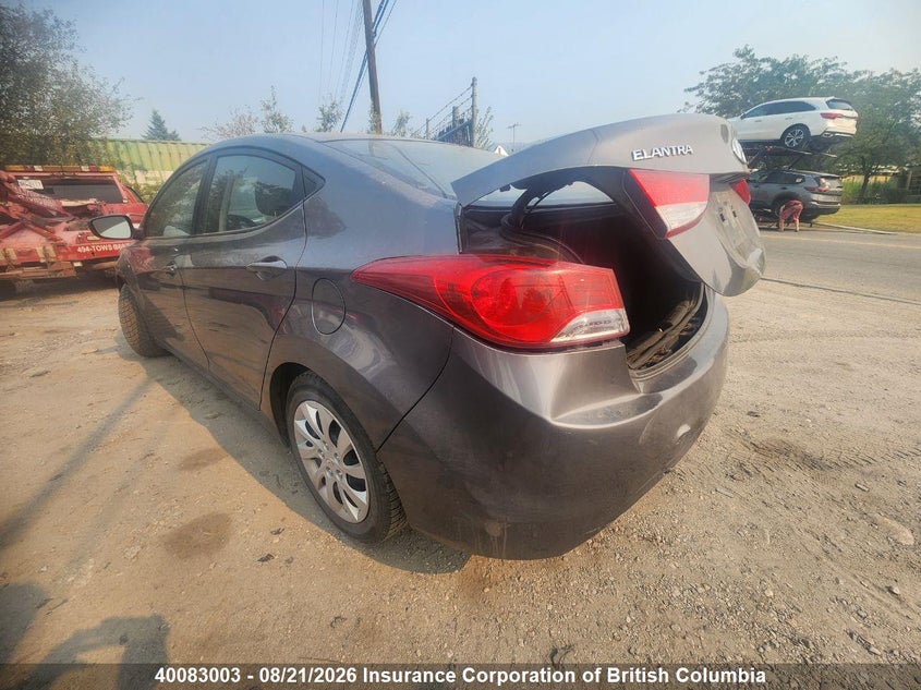 Vin: 5npdh4ae9bh052762, lot: 30100614, hyundai elantra gls/limited 20113