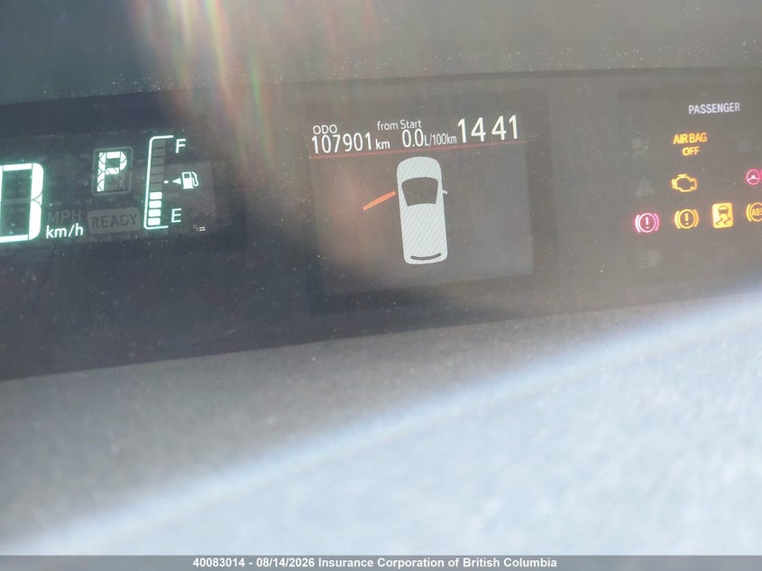 2012 TOYOTA PRIUS HATCHBACK 1.5L I4 FI DOHC 16V NF4