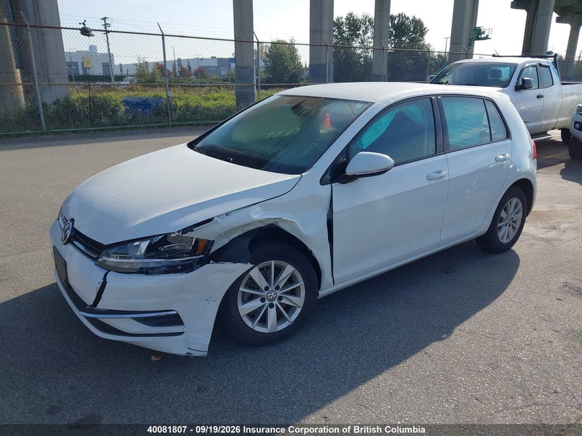 Vin: 3vwb17auxjm256352, lot: 30100680, volkswagen golf s/se 20182