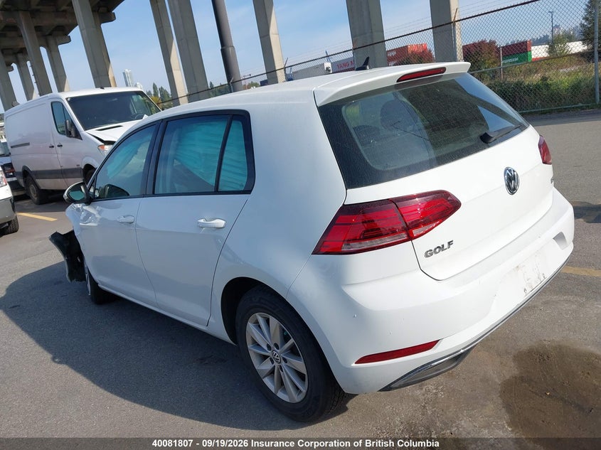 Vin: 3vwb17auxjm256352, lot: 30100680, volkswagen golf s/se 20183