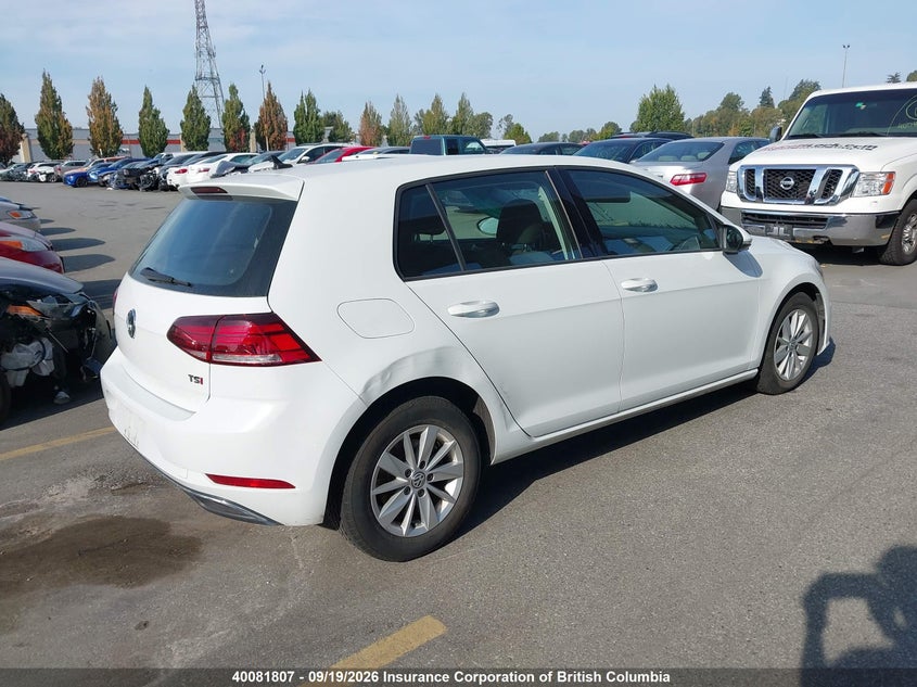 Vin: 3vwb17auxjm256352, lot: 30100680, volkswagen golf s/se 20184