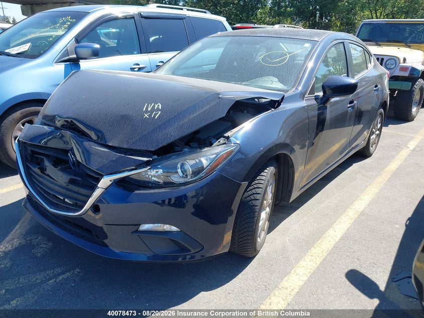 Vin: jm1bm1v79e1152725, lot: 30100920, mazda 3 touring 20142