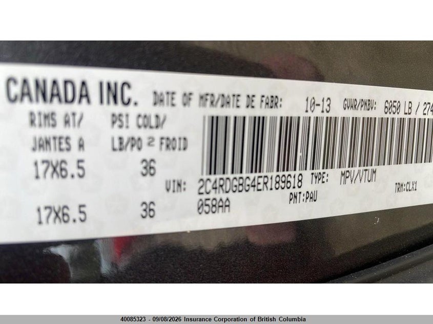 2014 DODGE CARAVAN VAN 3.6L V-6 DOHC, VVT, 283HP
