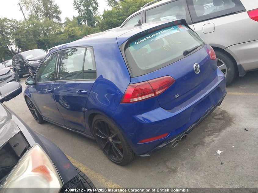 Vin: wvwva7au8kw185329, lot: 30103474, volkswagen golf r 20193