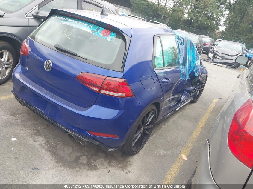 Vin: wvwva7au8kw185329, lot: 30103474, volkswagen golf r 20194