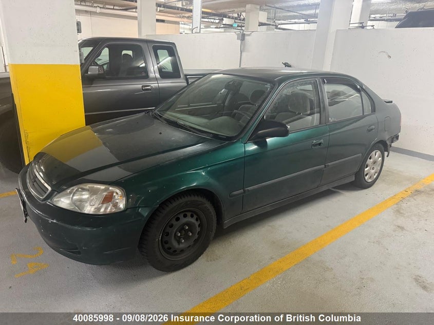 2000 Honda Civic, Rear, IAAI, VIN 2HGEJ651XYH906107 — photo 2