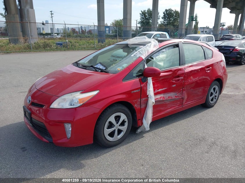 Vin: jtdkn3du6c1519223, lot: 30104467, toyota prius 20122