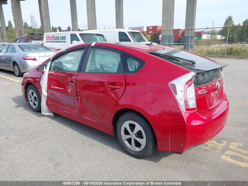 Vin: jtdkn3du6c1519223, lot: 30104467, toyota prius 20123