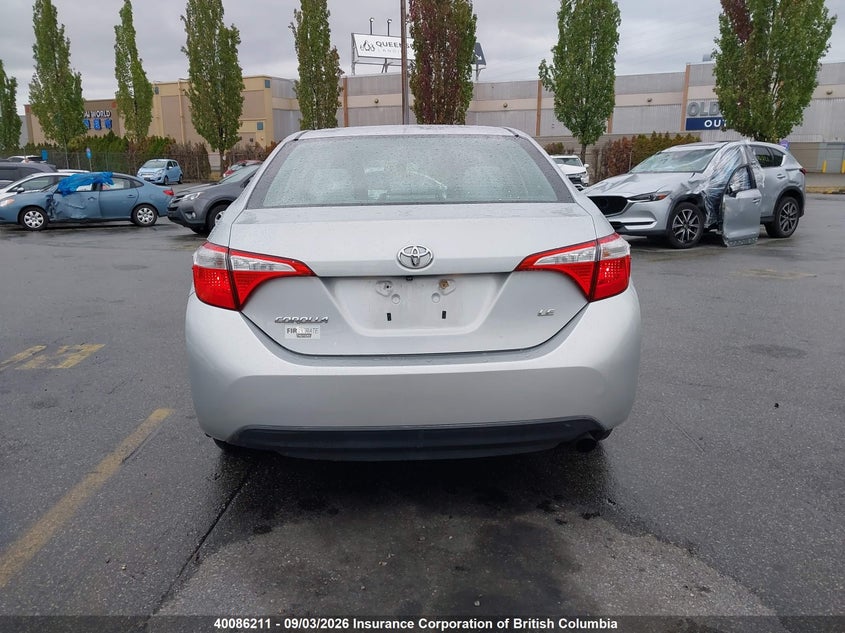 2015 TOYOTA COROLLA SEDAN 1.8L I-4 DOHC, VVT, 132HP