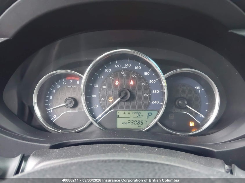 2015 TOYOTA COROLLA SEDAN 1.8L I-4 DOHC, VVT, 132HP