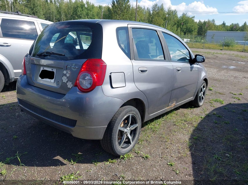 2009 PONTIAC WAVE SEDAN 1.6L I-4 DOHC, VVT, REGULAR , 106HP