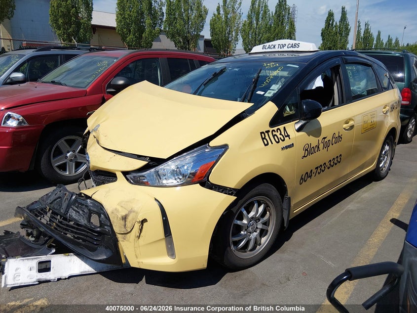 Vin: jtdzn3eu6fj025252, lot: 30104727, toyota prius v 20152