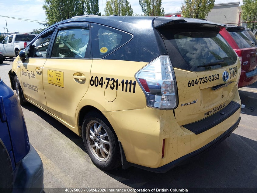 Vin: jtdzn3eu6fj025252, lot: 30104727, toyota prius v 20153