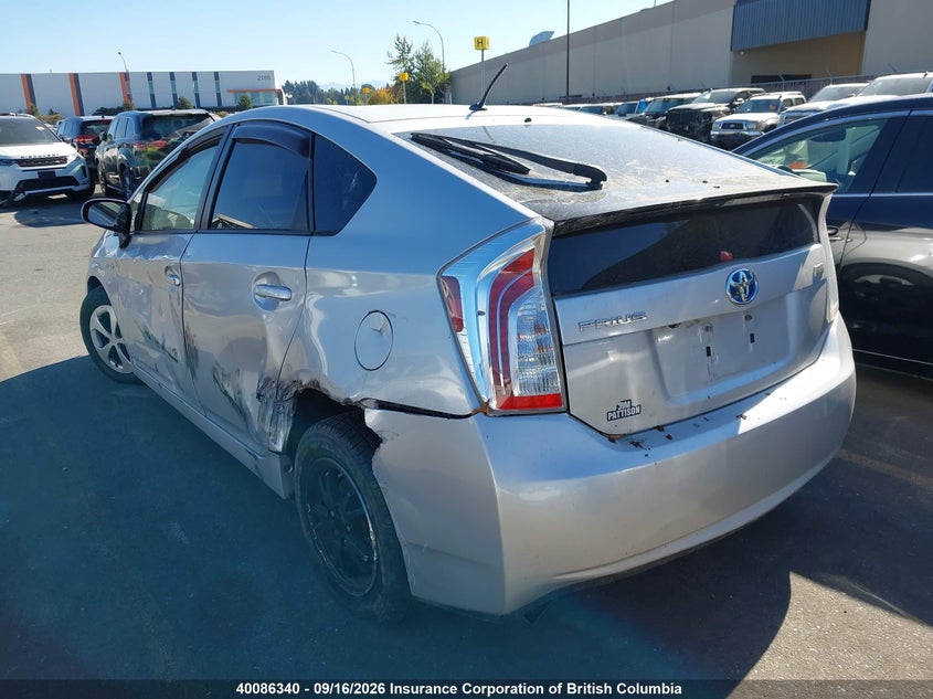 Vin: jtdkn3du3c1485080, lot: 30104770, toyota prius 20123